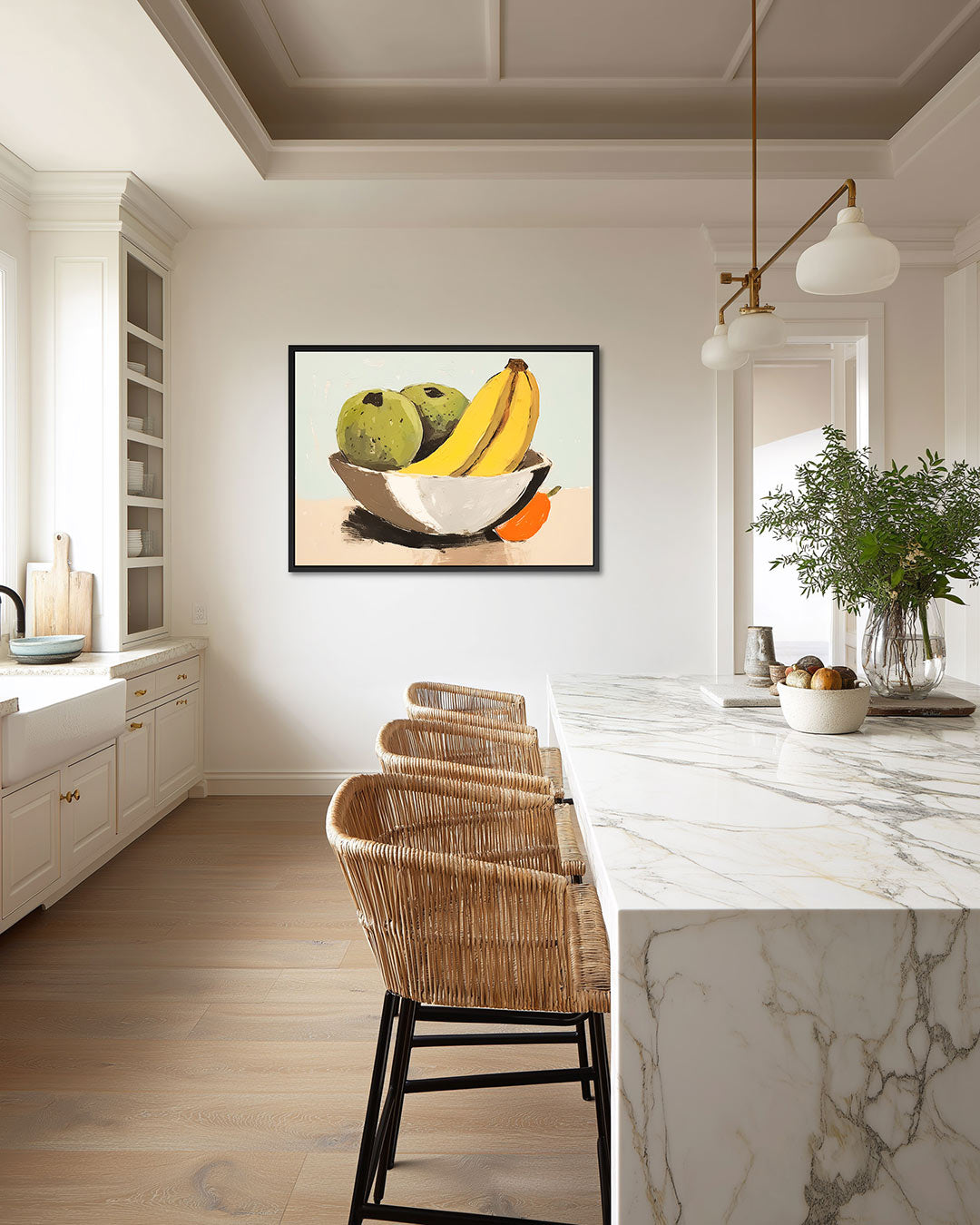Fruit in kom – liggende wanddecoratie