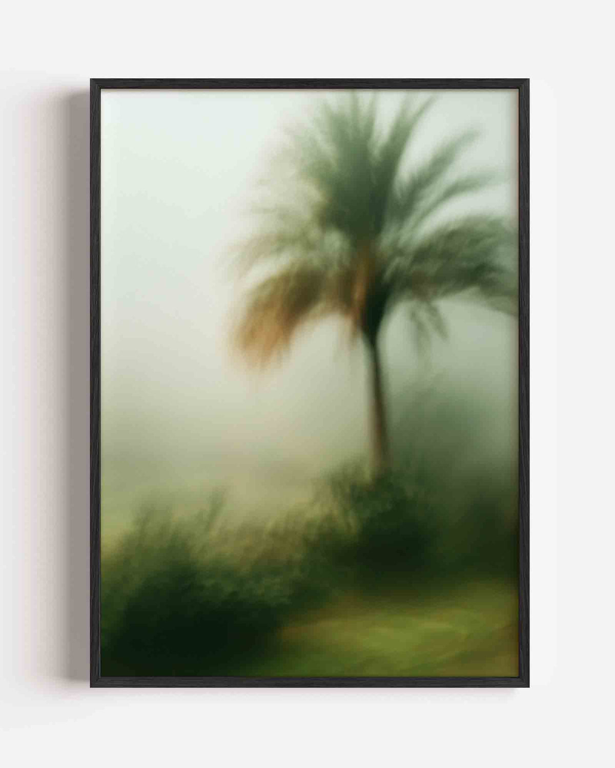 Vervagende palmboom – jungle portret poster als wanddecoratie