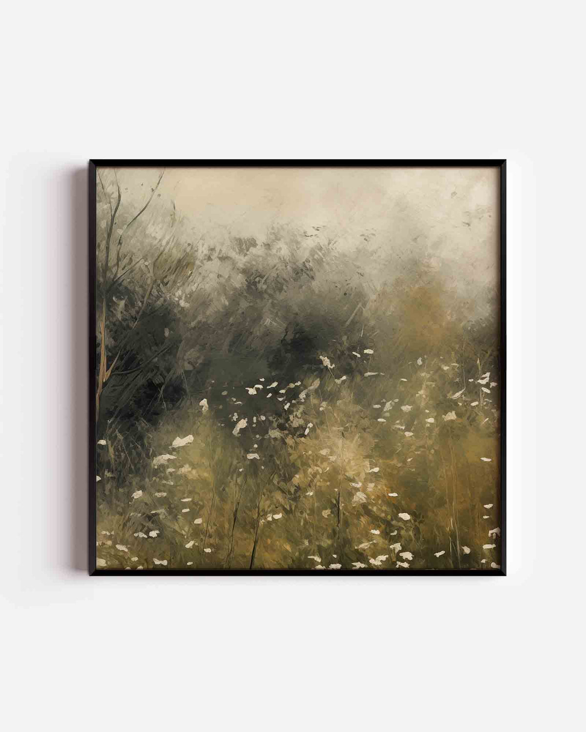Wilde bloemen – vierkante poster met kleur en vormen als wanddecoratie