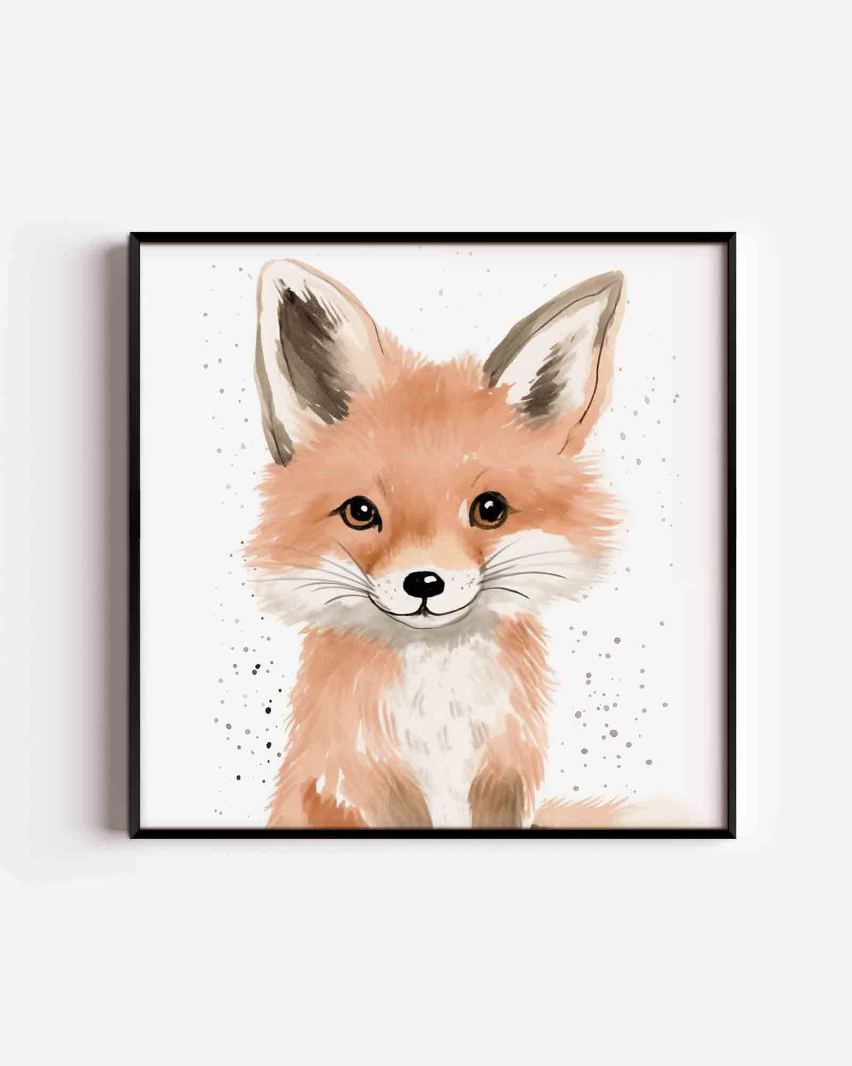 Vrolijke vos – vierkante kinderposter als wanddecoratie