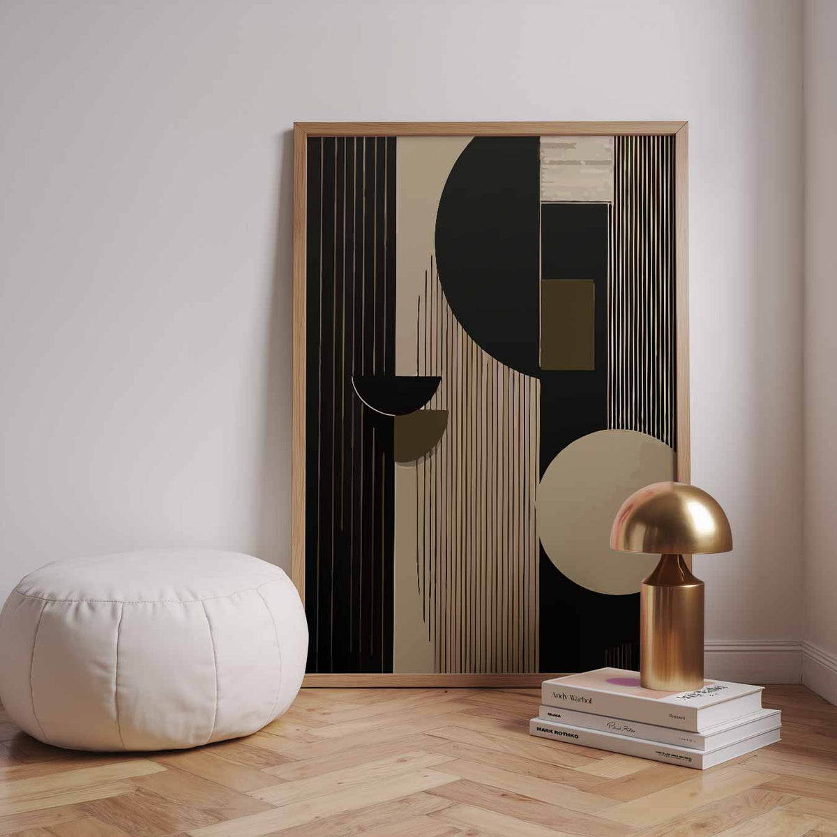 Moderne Geometrische Kunstposter – staande kleurrijke abstracte wanddecoratie van WallArtistic