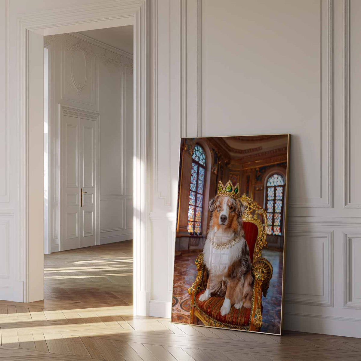 Koninklijke Hondenpracht – dierenposter als moderne staande wanddecoratie