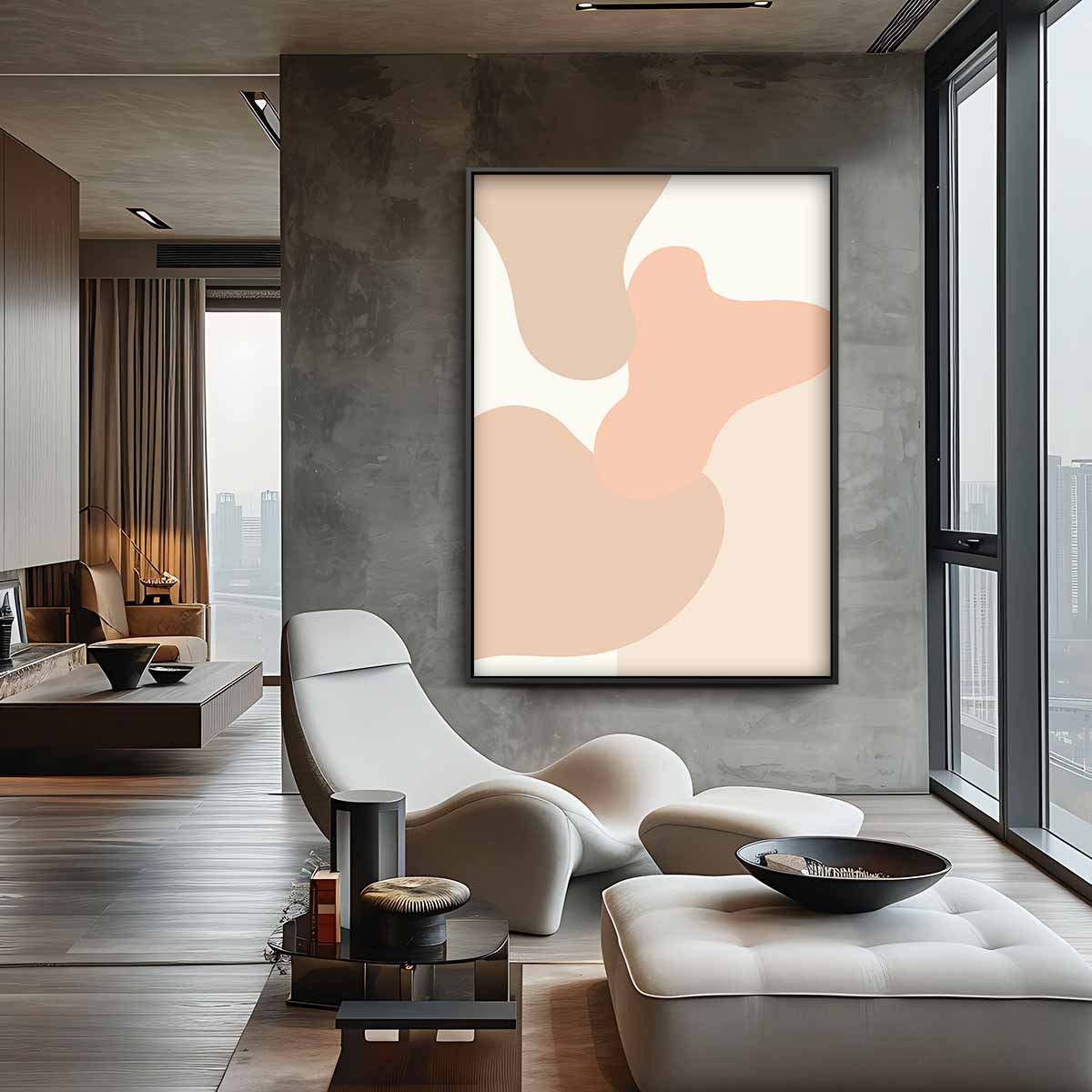 Zachte Pastelvibes – canvas wanddecoratie in portret formaat