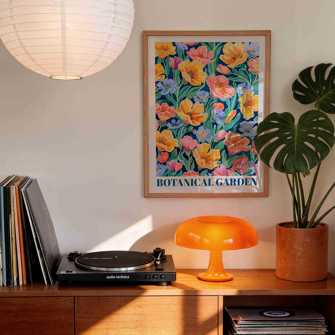 Bloemenpracht – staande kleurrijke wanddecoratie van WallArtistic