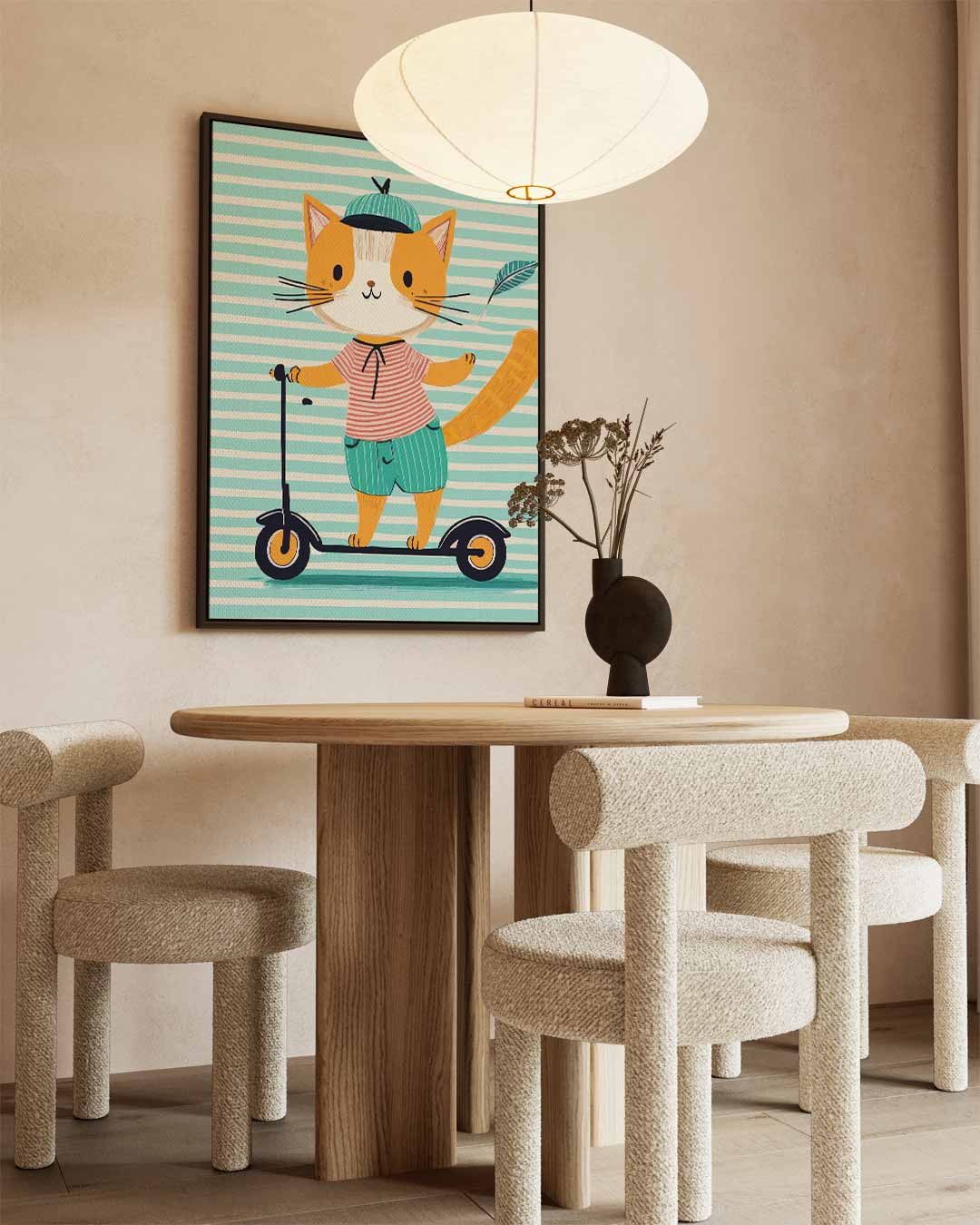 Kat op Step – staand kunstwerk voor modern interieur