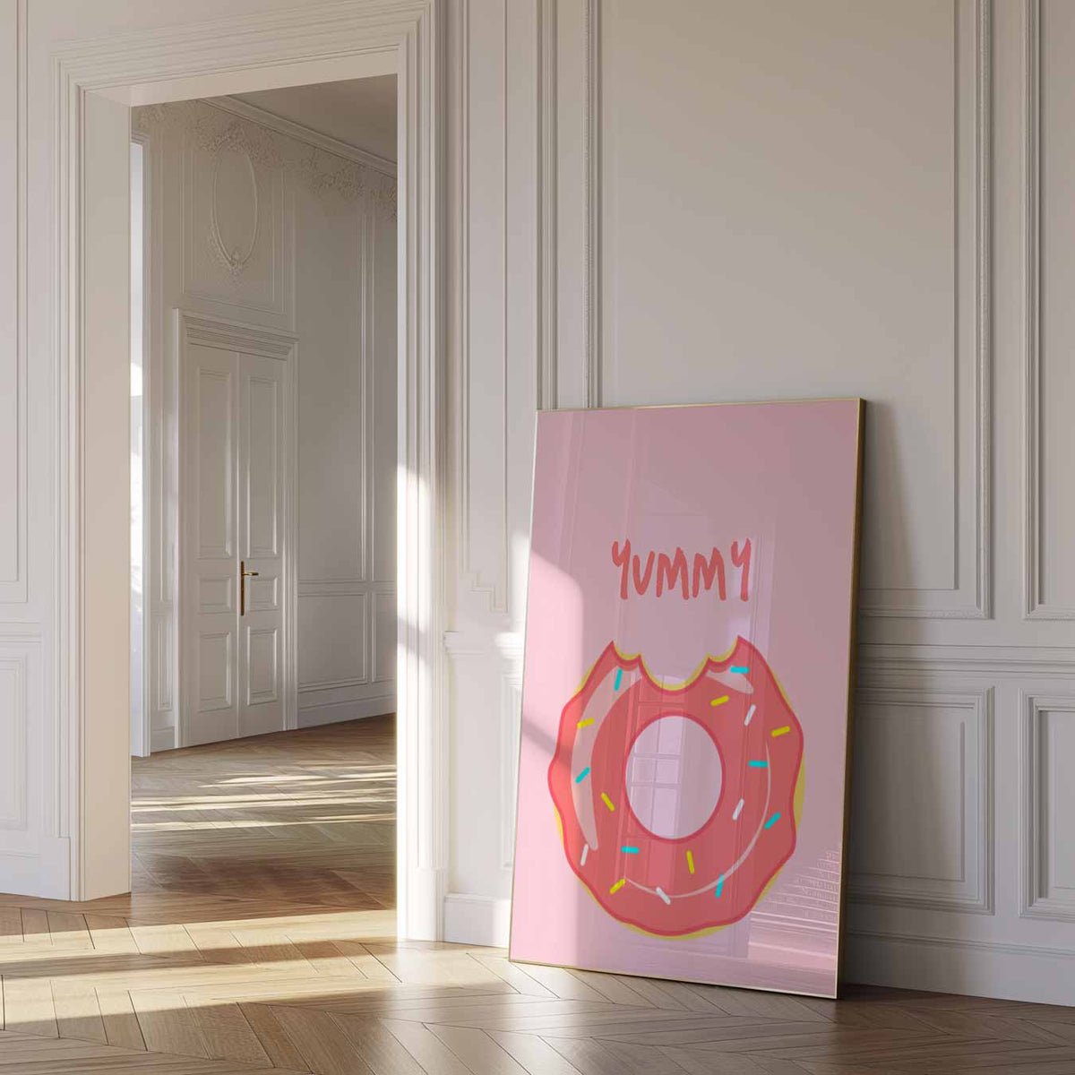 Donut Delight – zomer poster als frisse staande wanddecoratie