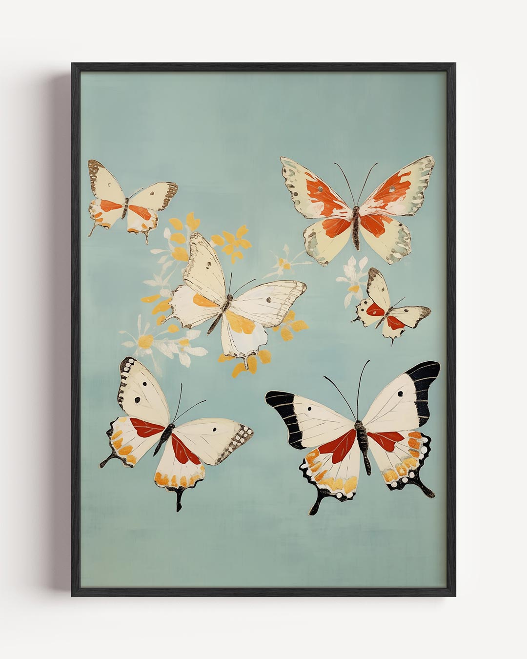 Vlinderpracht Wanddecoratie – dieren portret poster als wanddecoratie