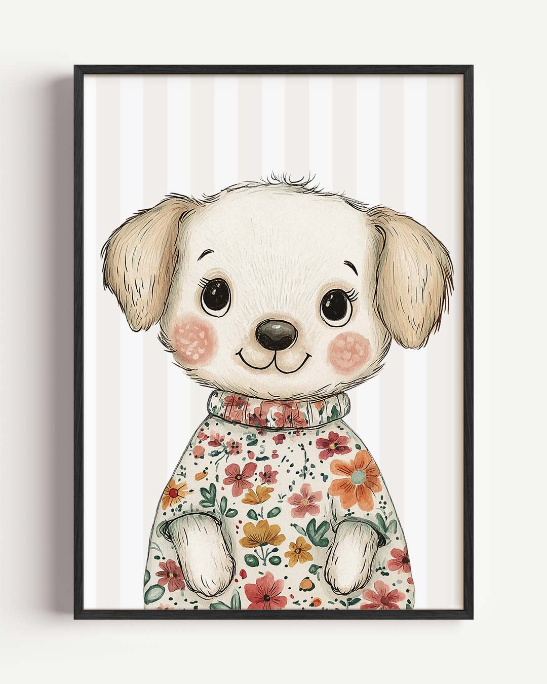 Schattige Puppy – kids portret poster als wanddecoratie
