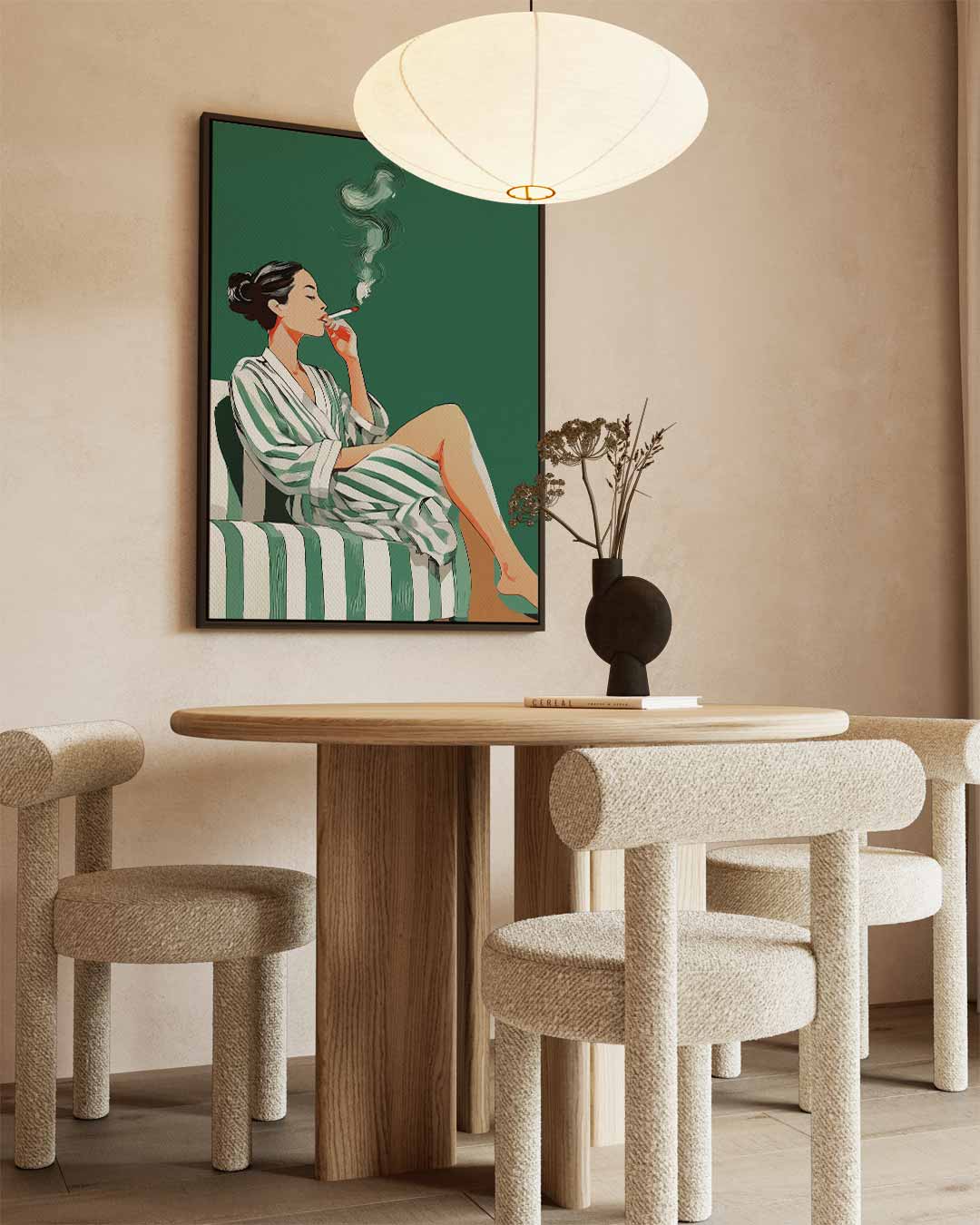 Ontspannen Moment – canvas wanddecoratie in portret formaat