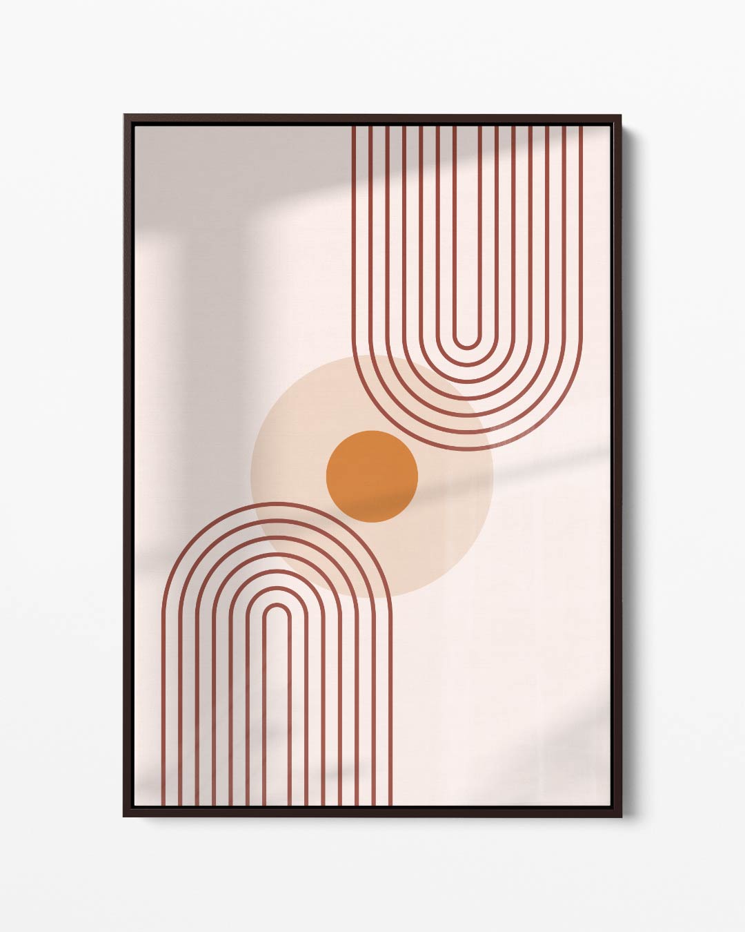 Retro Cirkelpatroon Wanddecoratie – portret kunstwerk als wanddecoratie