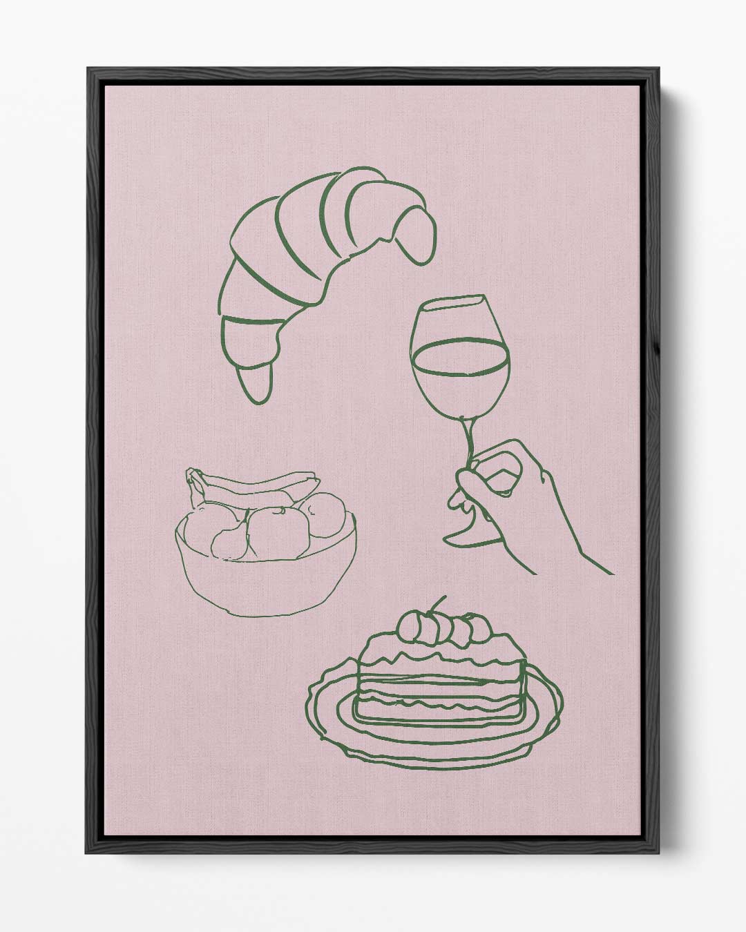 Minimalistisch Eten & Drinken – portret kunstwerk als wanddecoratie