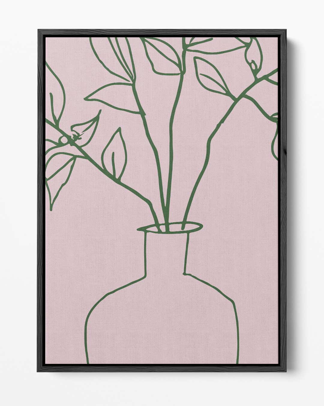 Simpele Botanical Vaas Illustratie – portret kunstwerk als wanddecoratie