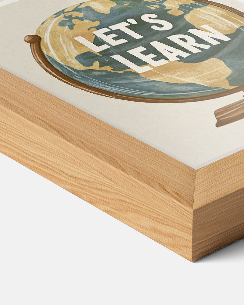 Wereldbol Inspiratieposter – kids poster als vrolijke staande wanddecoratie