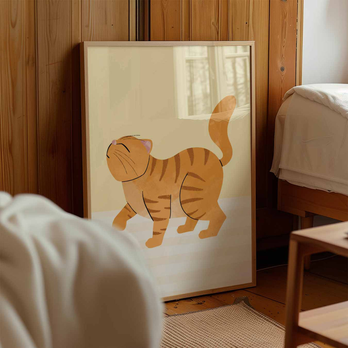 Dromerige Kat Illustratie – kinderposter in staand formaat