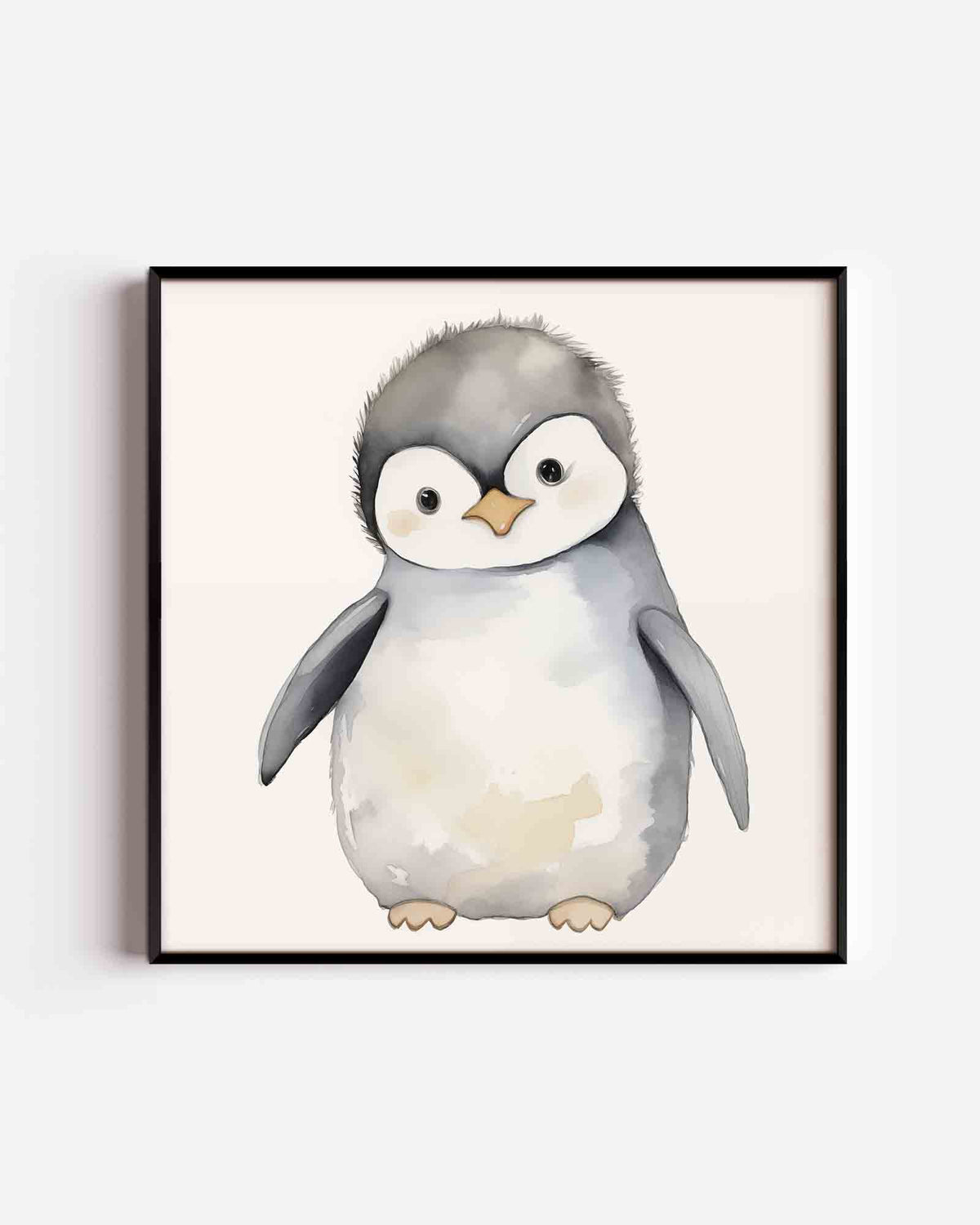 Schattige pinguïn – vierkante kinderposter als wanddecoratie