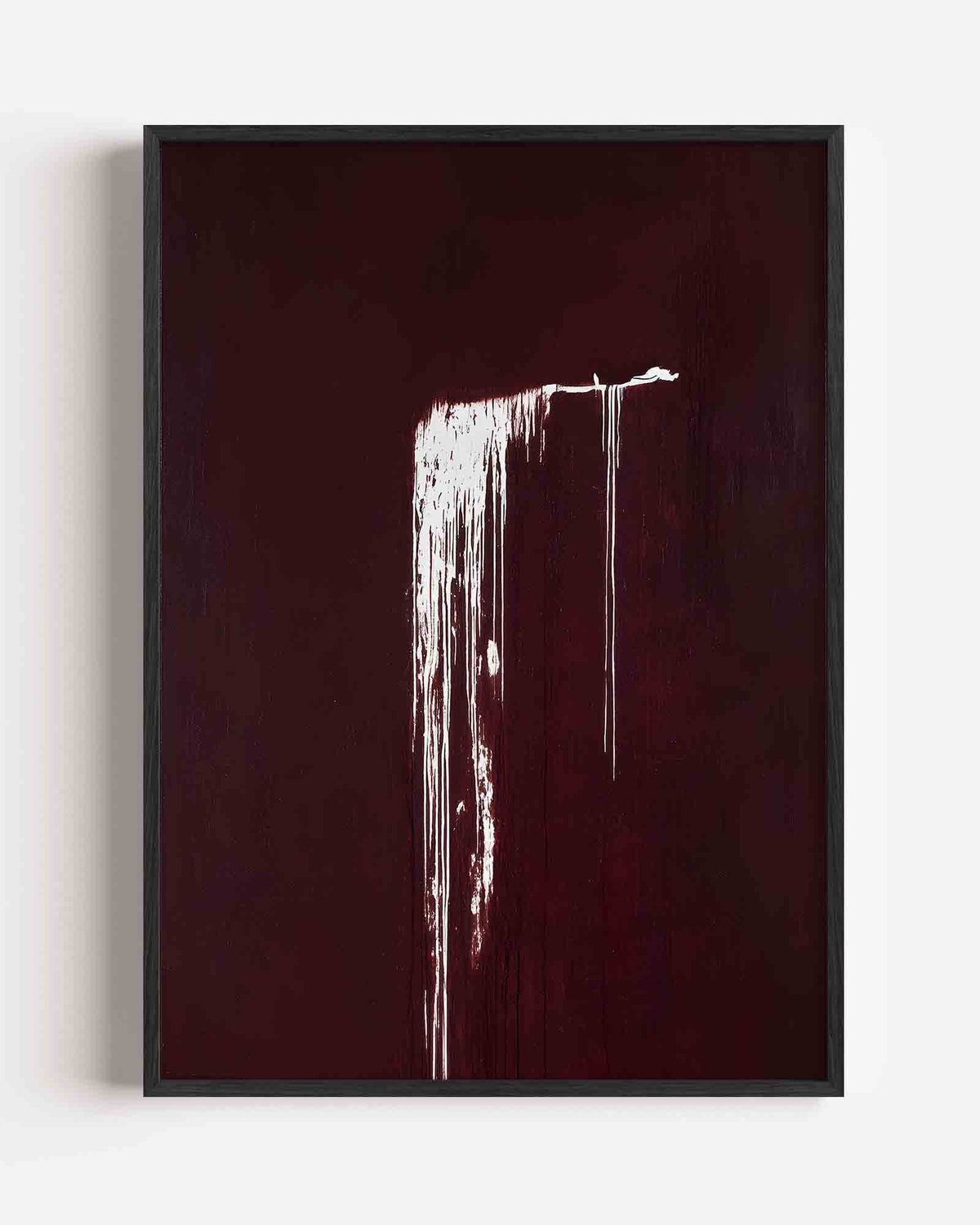 Witte strepen op donkere – abstracte textuur portret poster als wanddecoratie