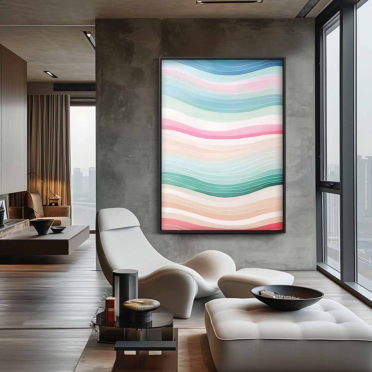 Zomerse Golven – canvas wanddecoratie in portret formaat
