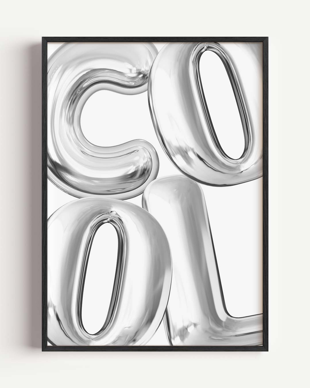 Coole Zilveren Ballonposter – zomer portret poster als wanddecoratie