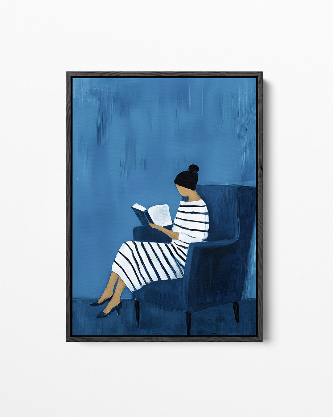 Lezende vrouw – staand wanddecoratie kunstwerk