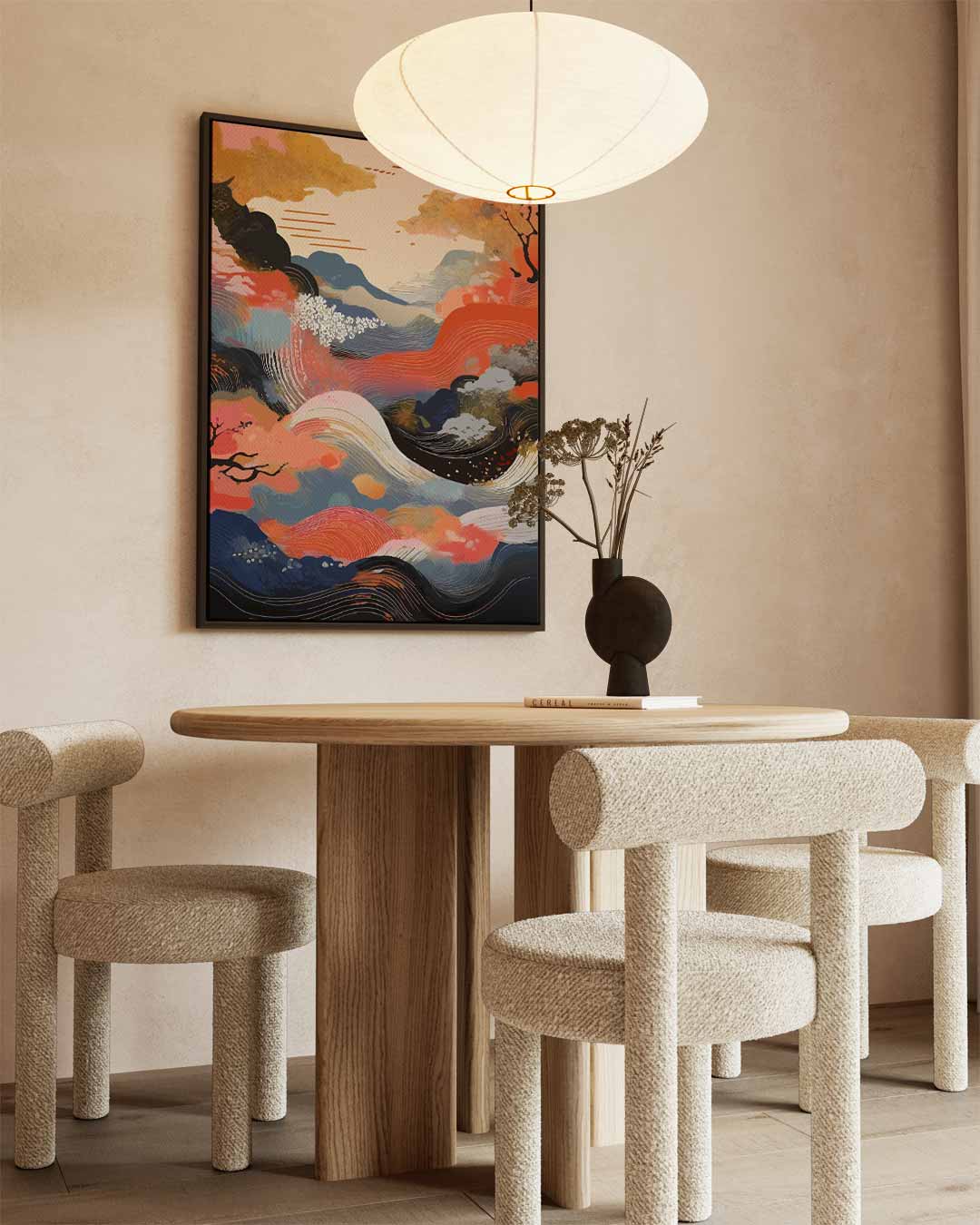 Betoverend Herfstlandschap – staand kunstwerk voor modern interieur