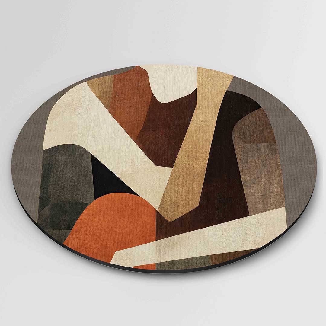 Abstracte figuur – abstracte wandkunst als muurcirkel van WallArtistic