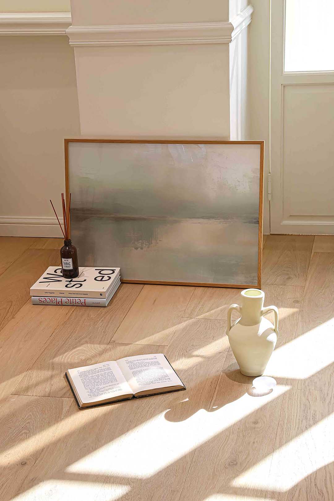 Rustige landschapsimpressie – liggende kleurrijke abstracte wanddecoratie van WallArtistic