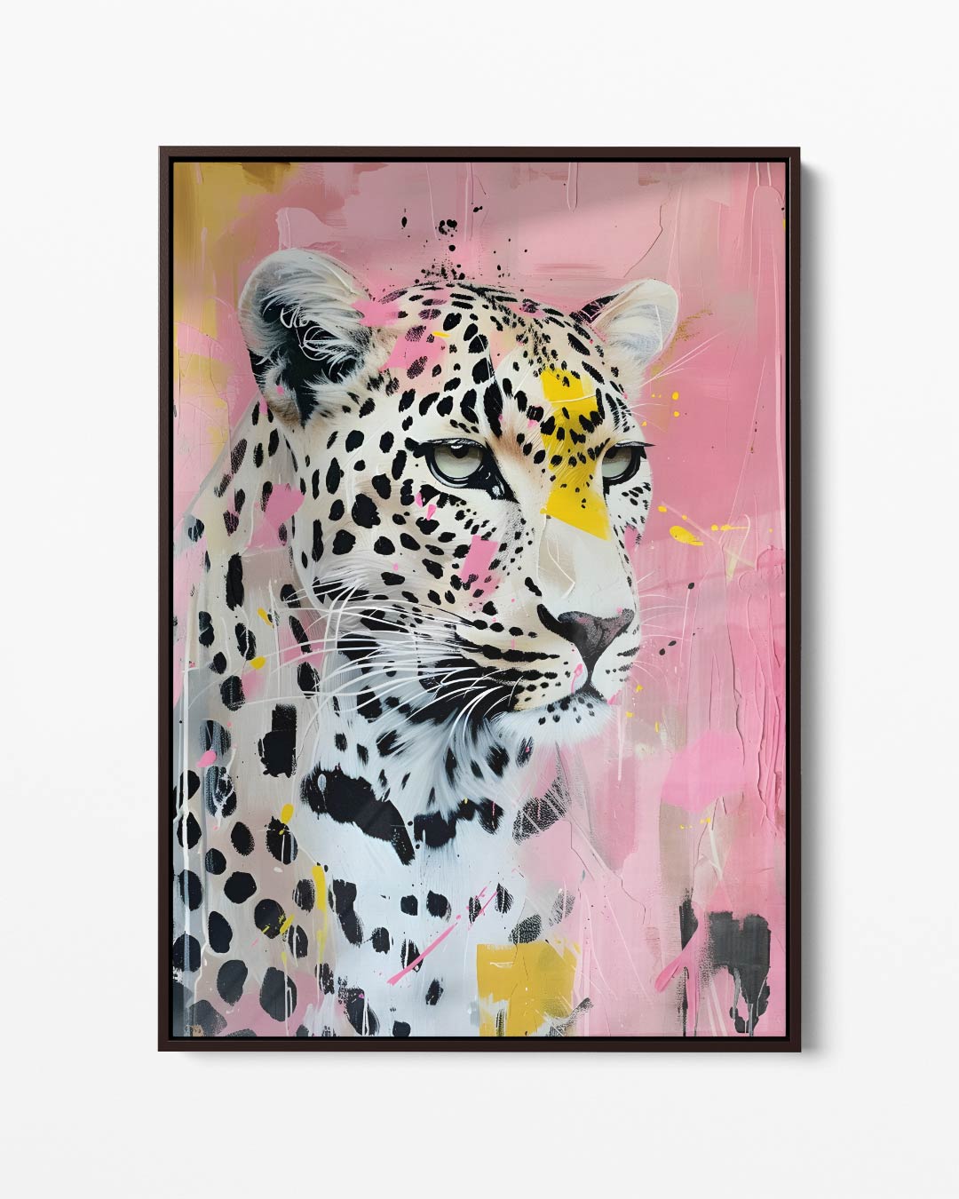 Sierlijke Luipaard Expressie – portret kunstwerk als wanddecoratie
