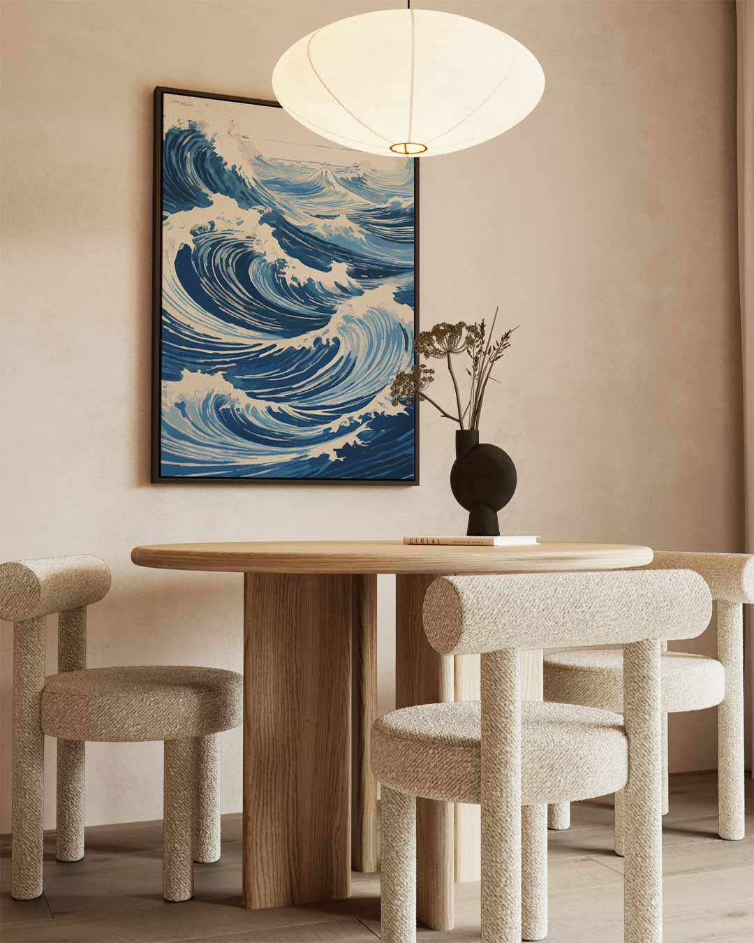Krachtige Golfbewegingen – staand kunstwerk voor modern interieur