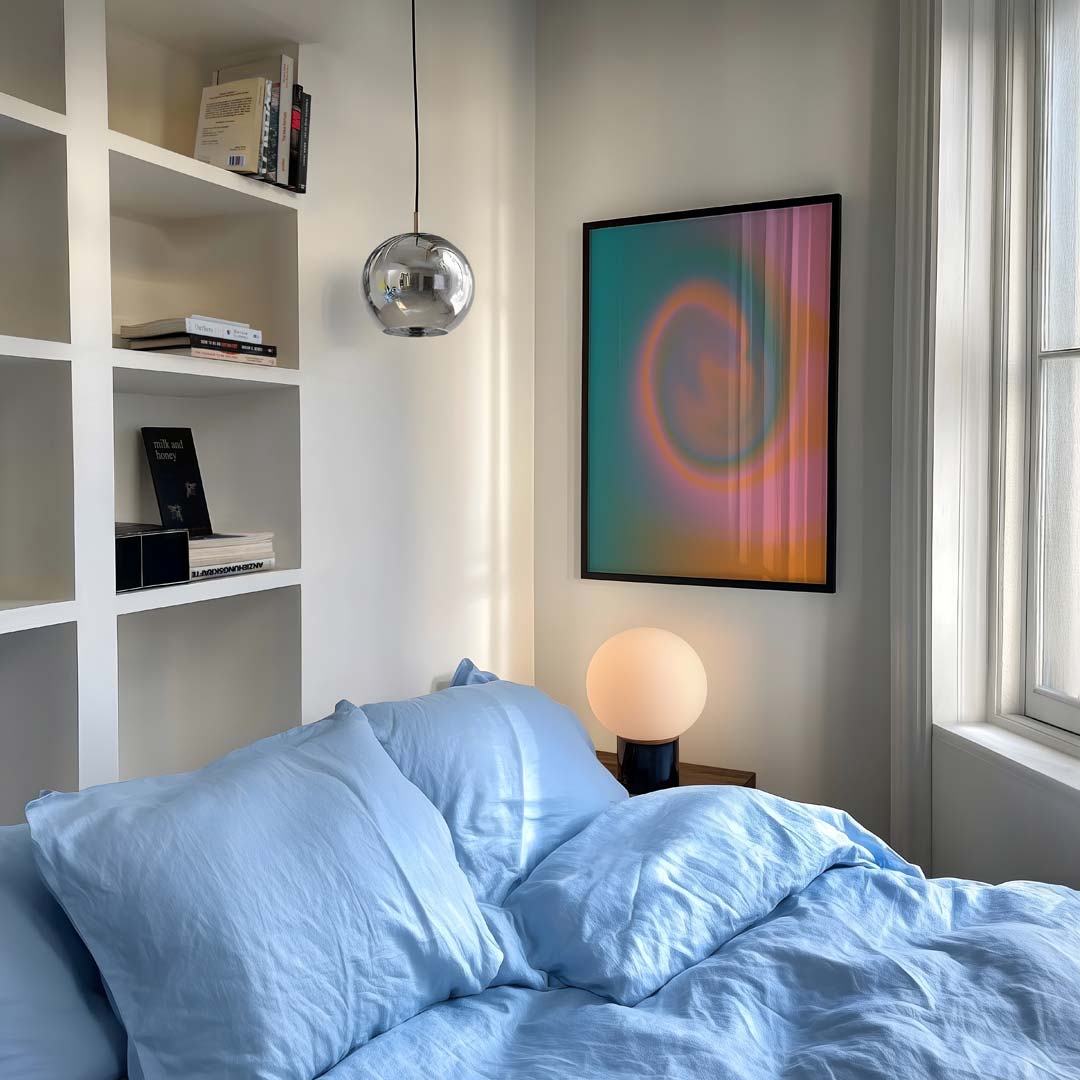 Kleurrijke Swirl Dromenvanger – staande kleurrijke abstracte wanddecoratie van WallArtistic