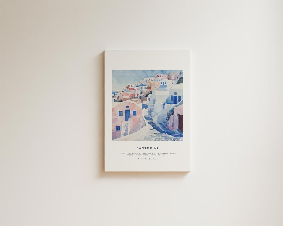 Santorini Dromen – modern portret kunstwerk van WallArtistic