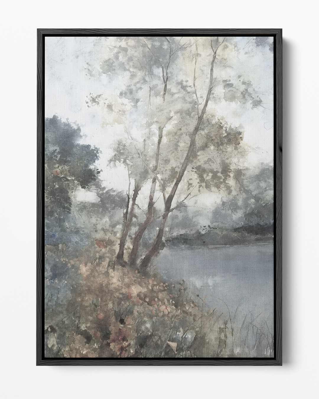 Herfstwandeling aan het Meer – portret kunstwerk als wanddecoratie