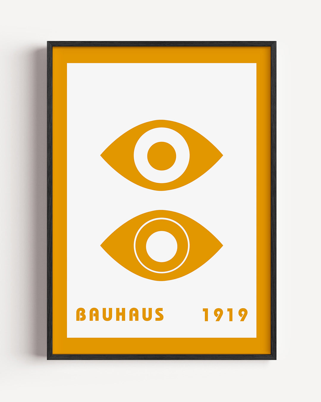 Oogvormen en kleur – staande Bauhaus poster als wanddecoratie