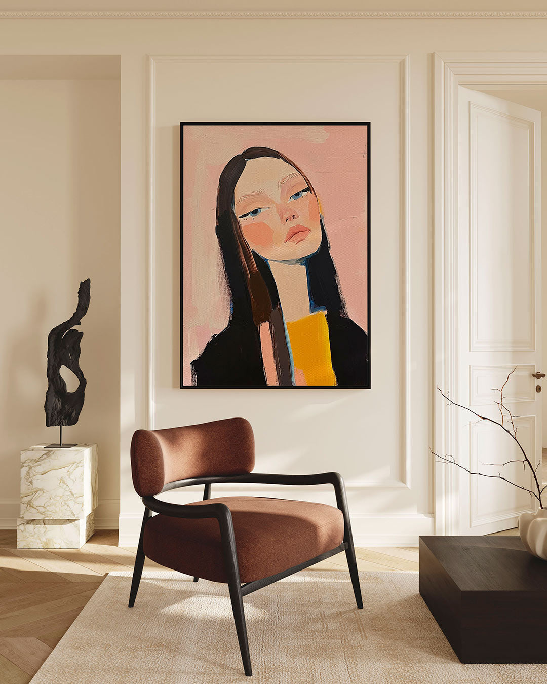 Vrouwelijk portret – Portret – staande wanddecoratie