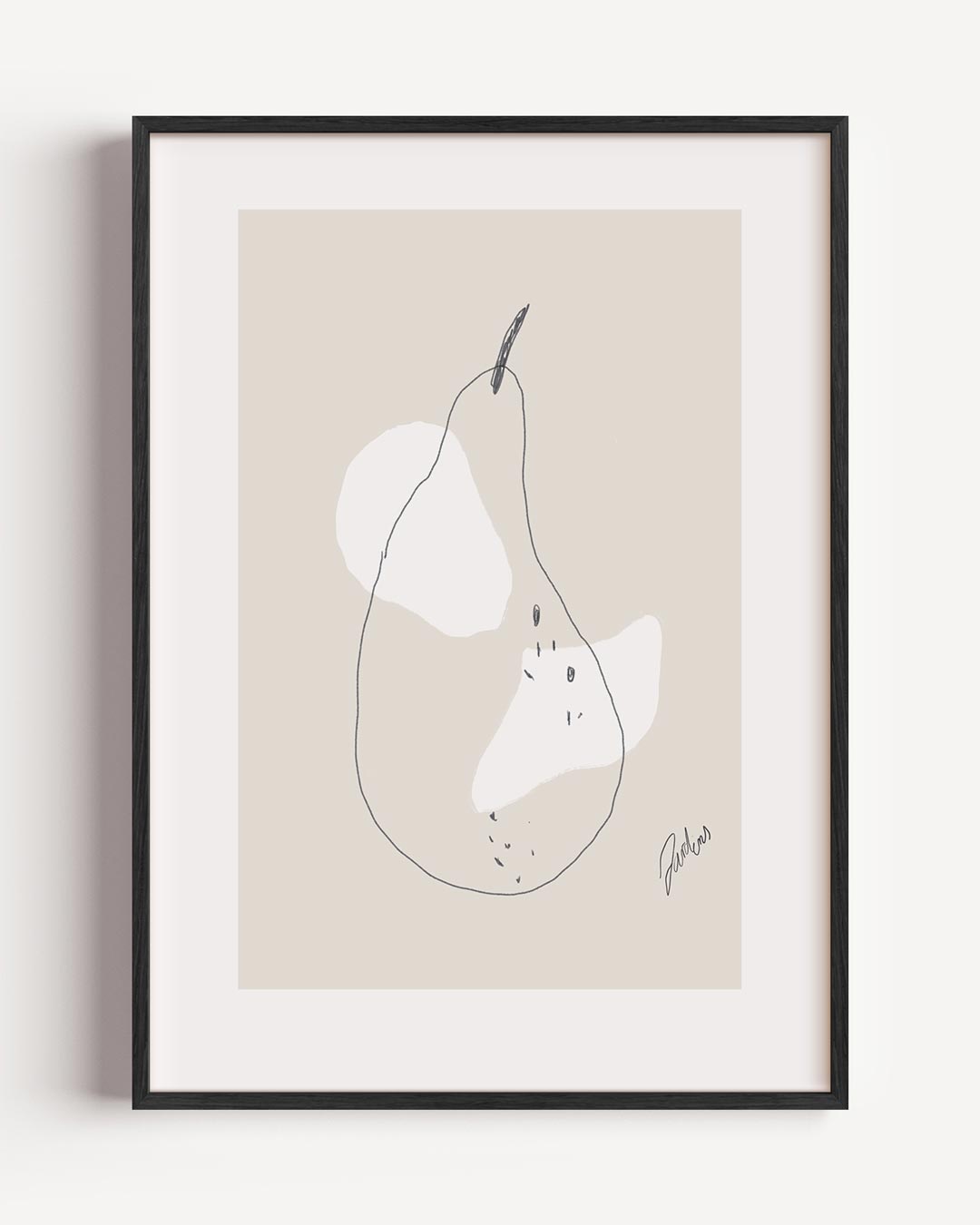 Peer lijntekening – bloemen portret poster als wanddecoratie