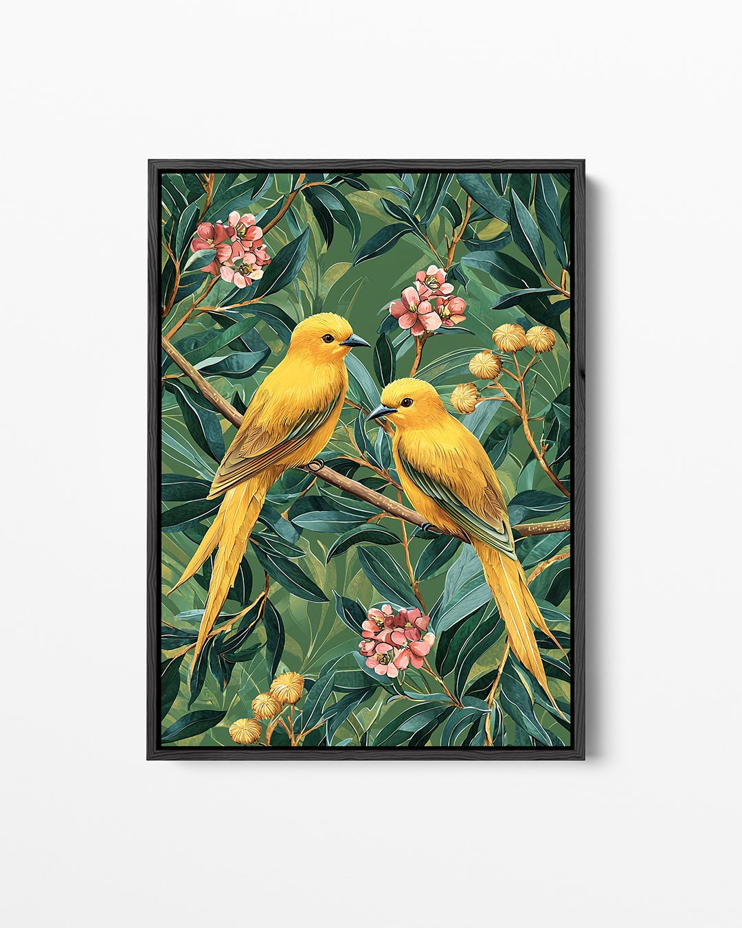 Vogels en bloemen – staand wanddecoratie kunstwerk