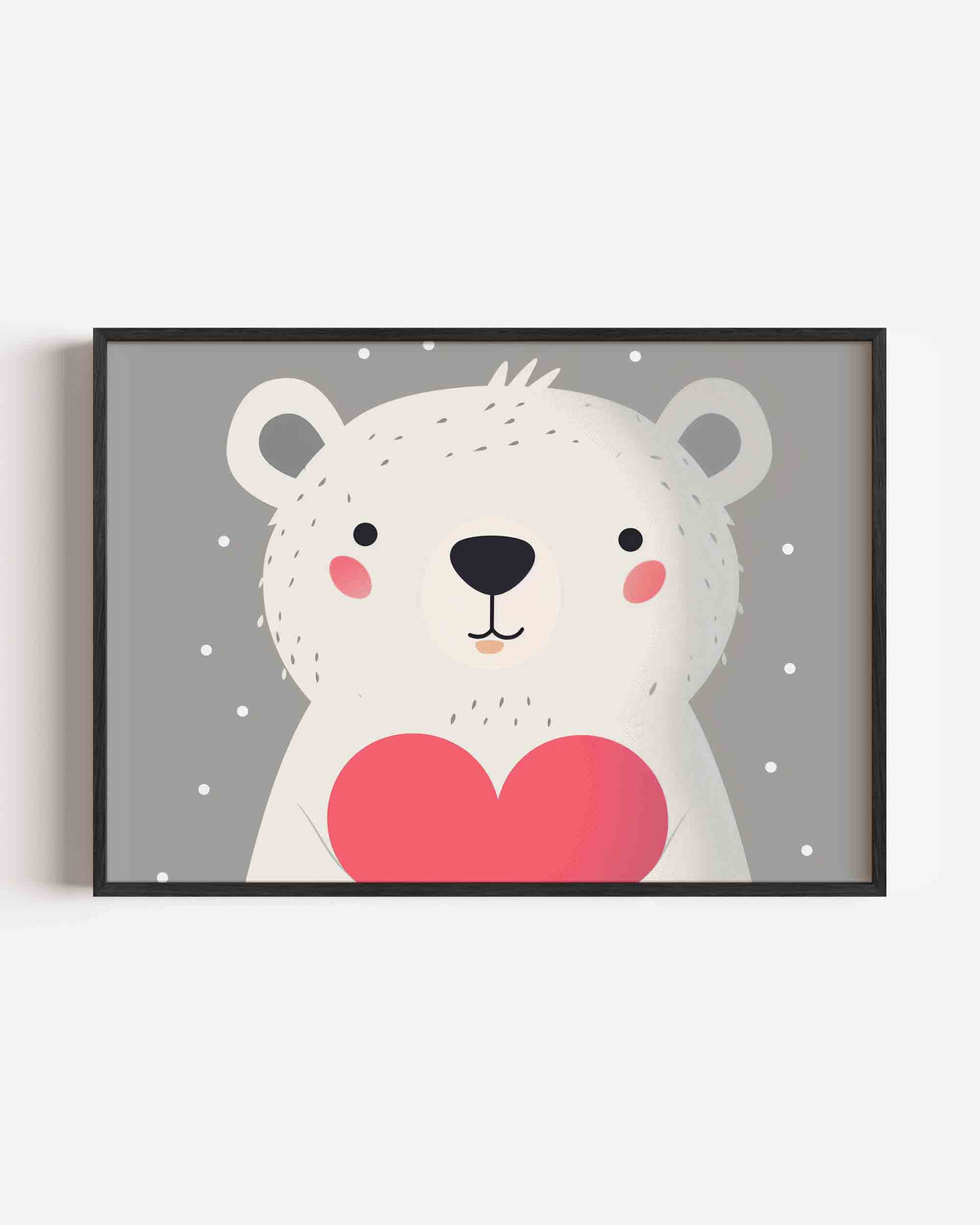 Beer met hart – landscape kinderposter als wanddecoratie