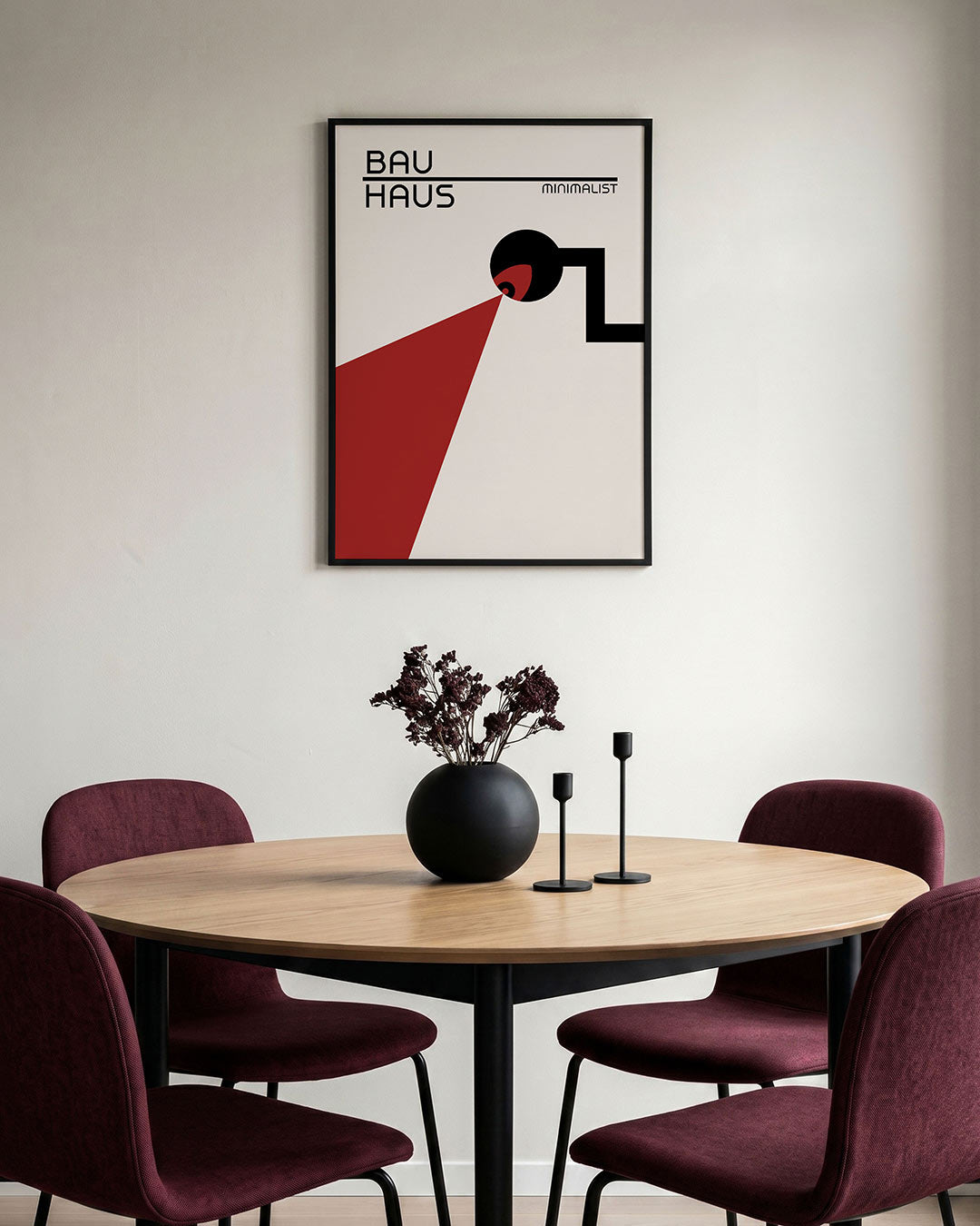 Vorm en balans – staande Bauhaus poster voor aan de muur