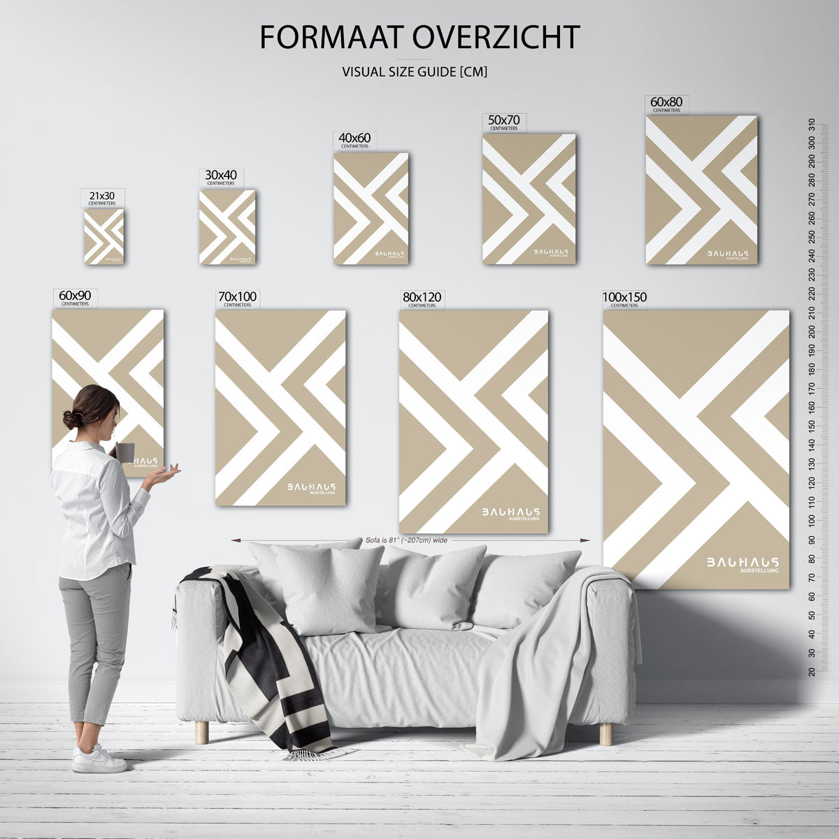 Lijnen en vlakkenspel – Bauhaus poster als moderne geometrische wanddecoratie