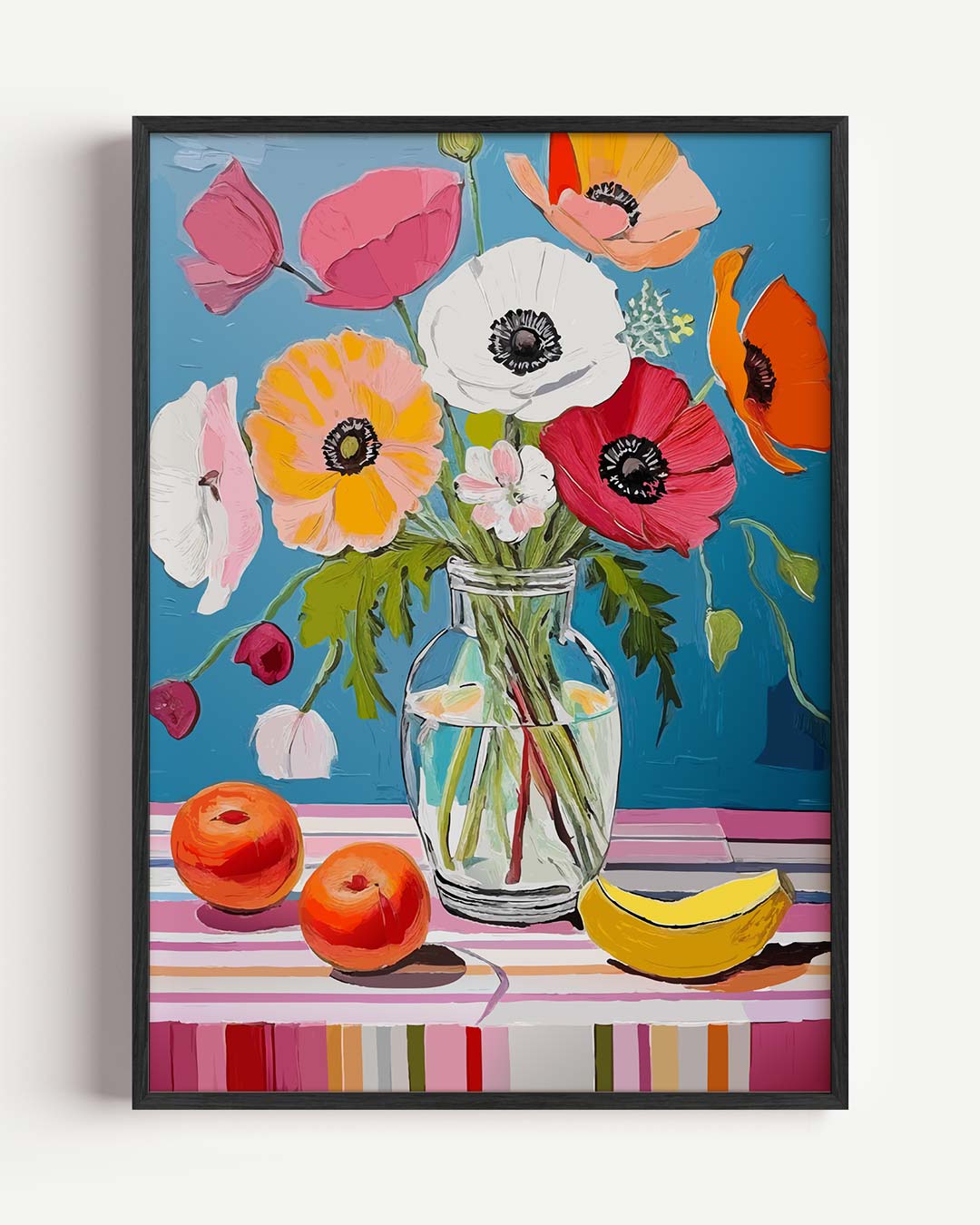 Bloemenpracht in Vaas – bloemen portret poster als wanddecoratie