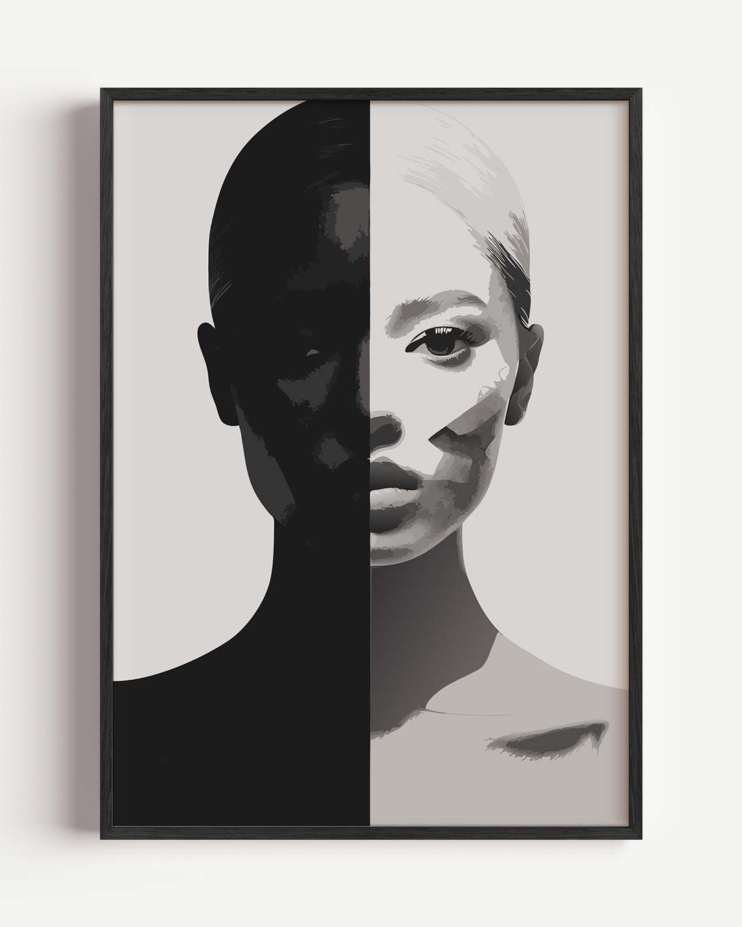 Mystieke Dualiteit Portret – zomer portret poster als wanddecoratie