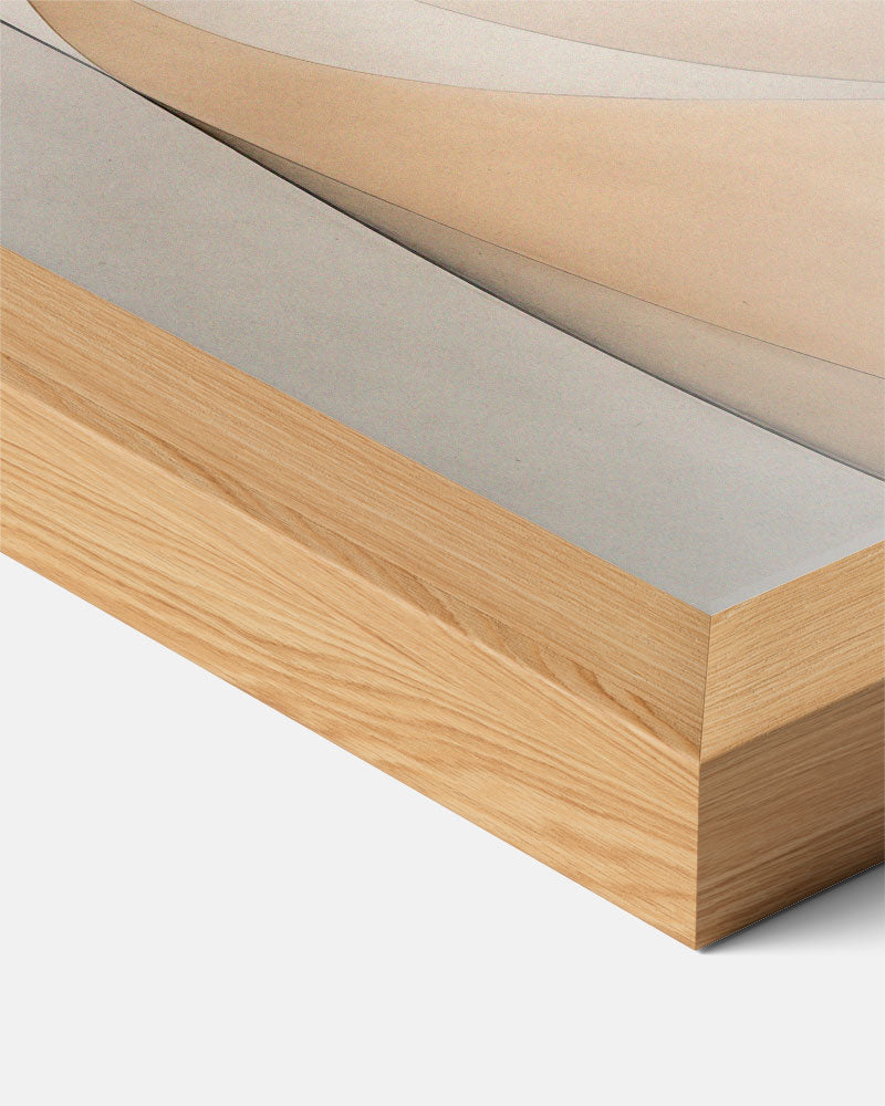 Abstracte beige vormen – elegante poster als rustige staande wanddecoratie