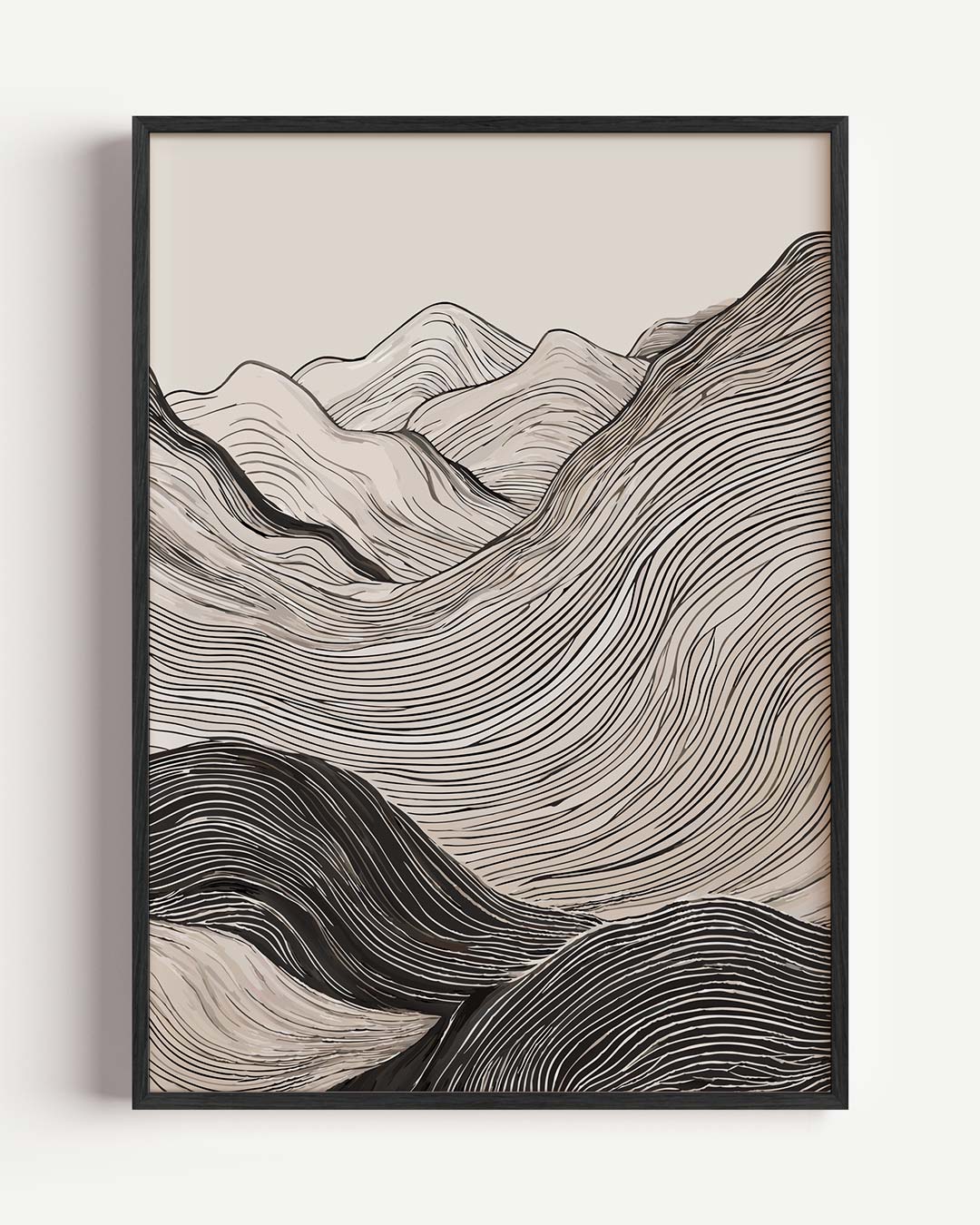 Elegante Berglandschap – kleurrijke abstracte portret poster als wanddecoratie