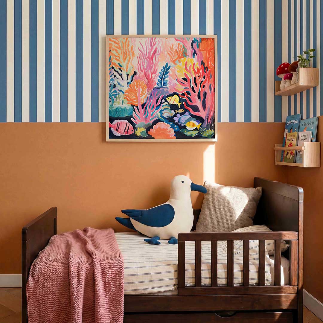 Onderwaterwereld – kids poster in vierkant formaat