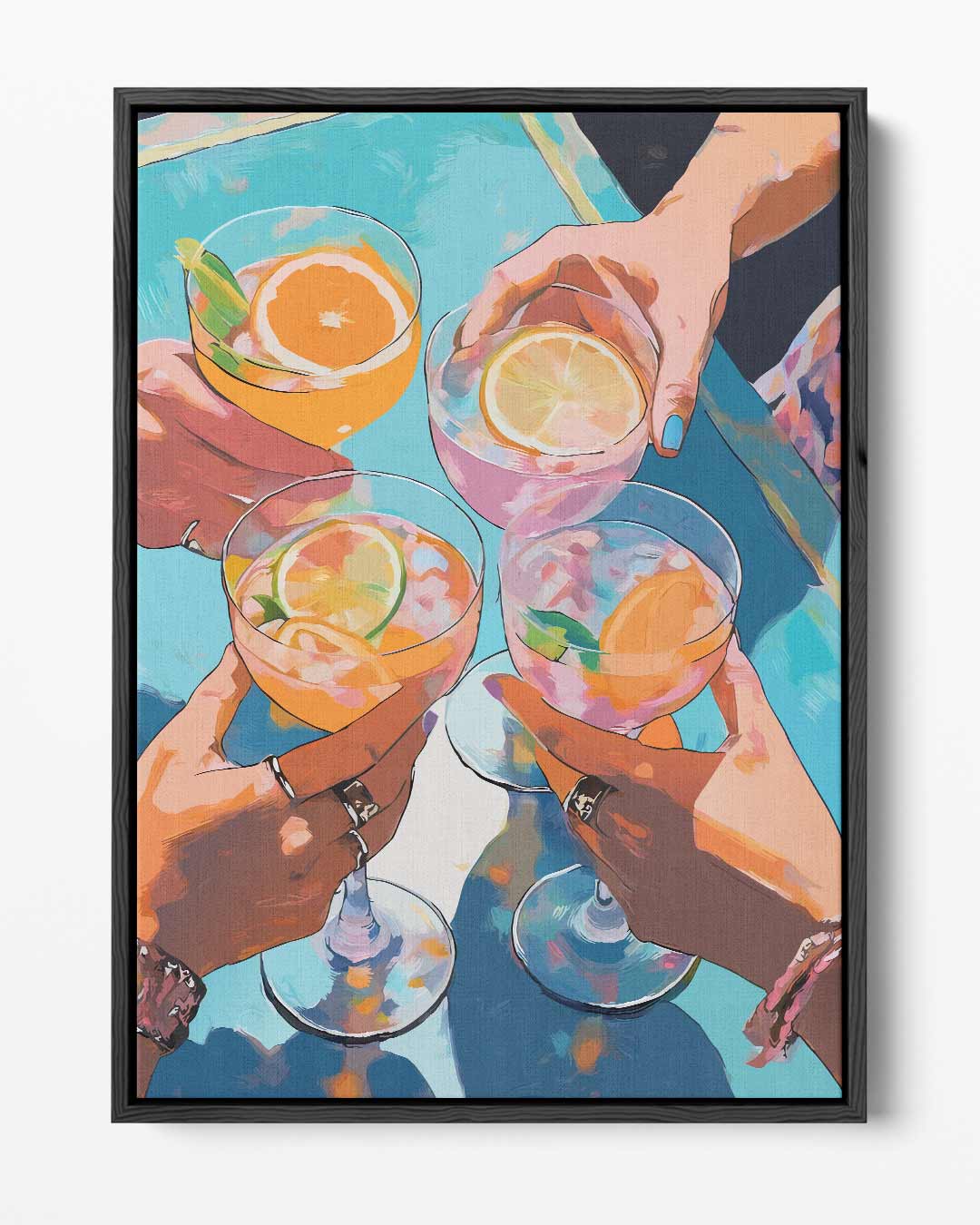 Vrolijke Toast Illustratie – portret kunstwerk als wanddecoratie