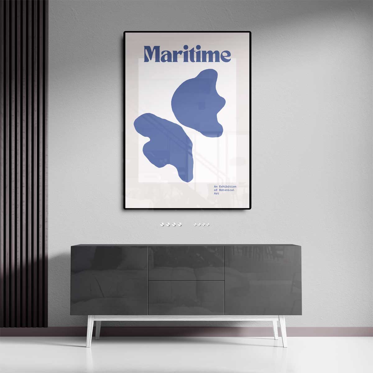 Maritime Botanische Sferen – canvas wanddecoratie in portret formaat