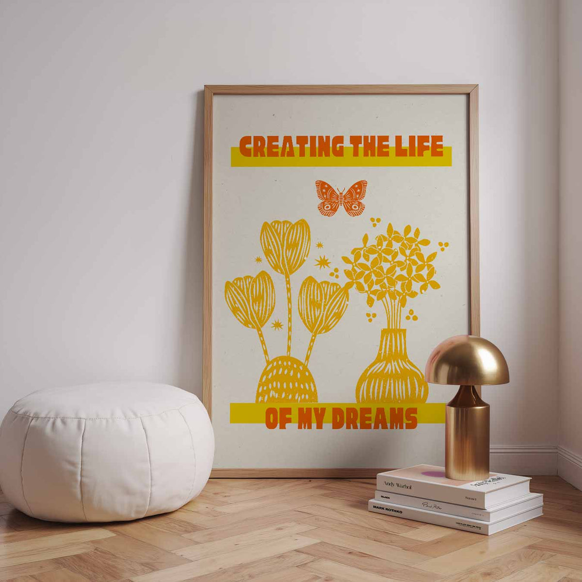 Abstracte – staande zomer wanddecoratie van WallArtistic