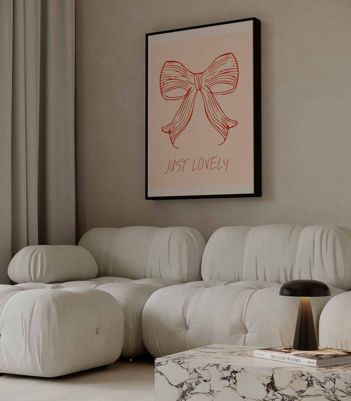 Just Lovely Strik Illustratie – staande wandkunst voor woonkamer of interieur