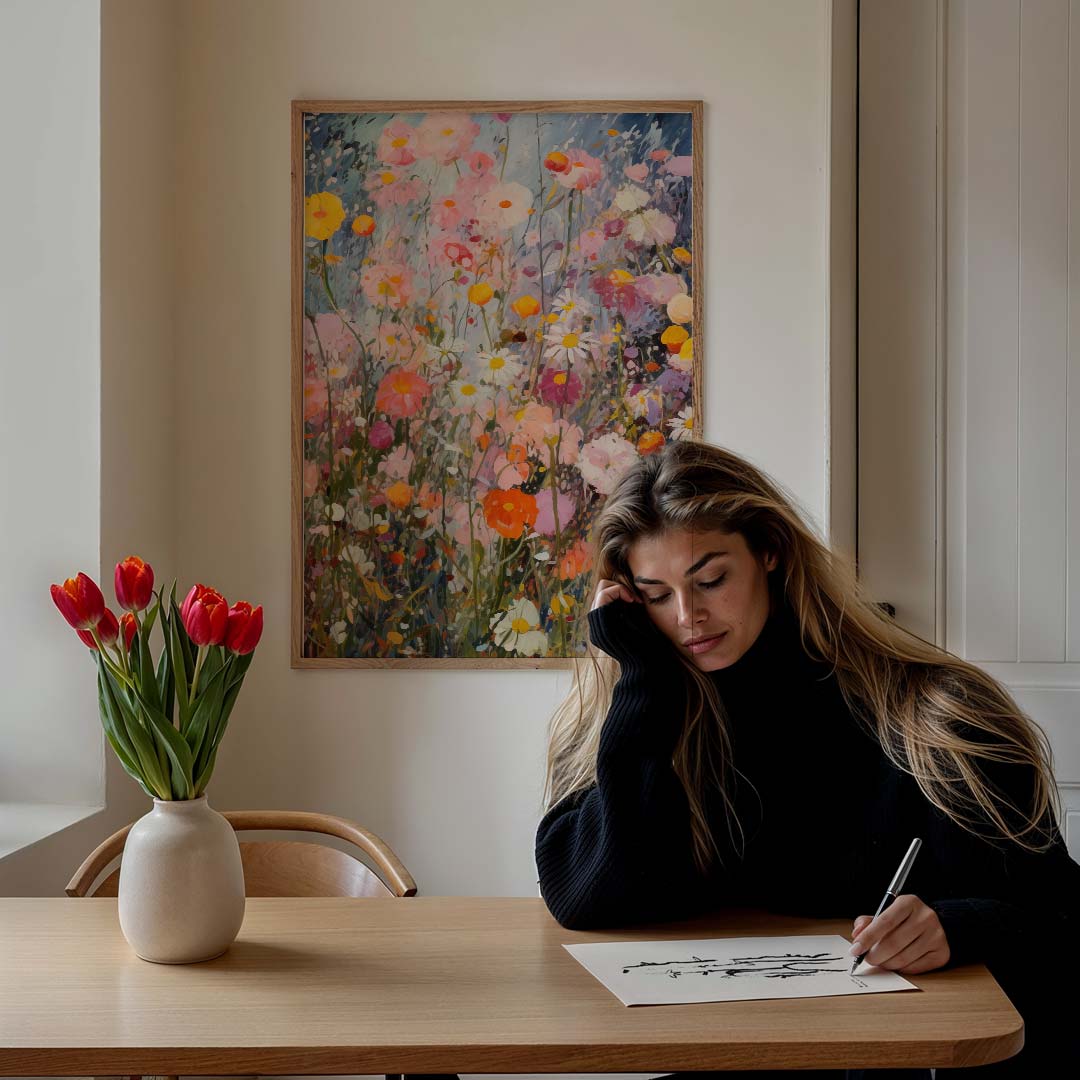 Kleurrijke Bloemenpracht – bloemen poster in staand formaat