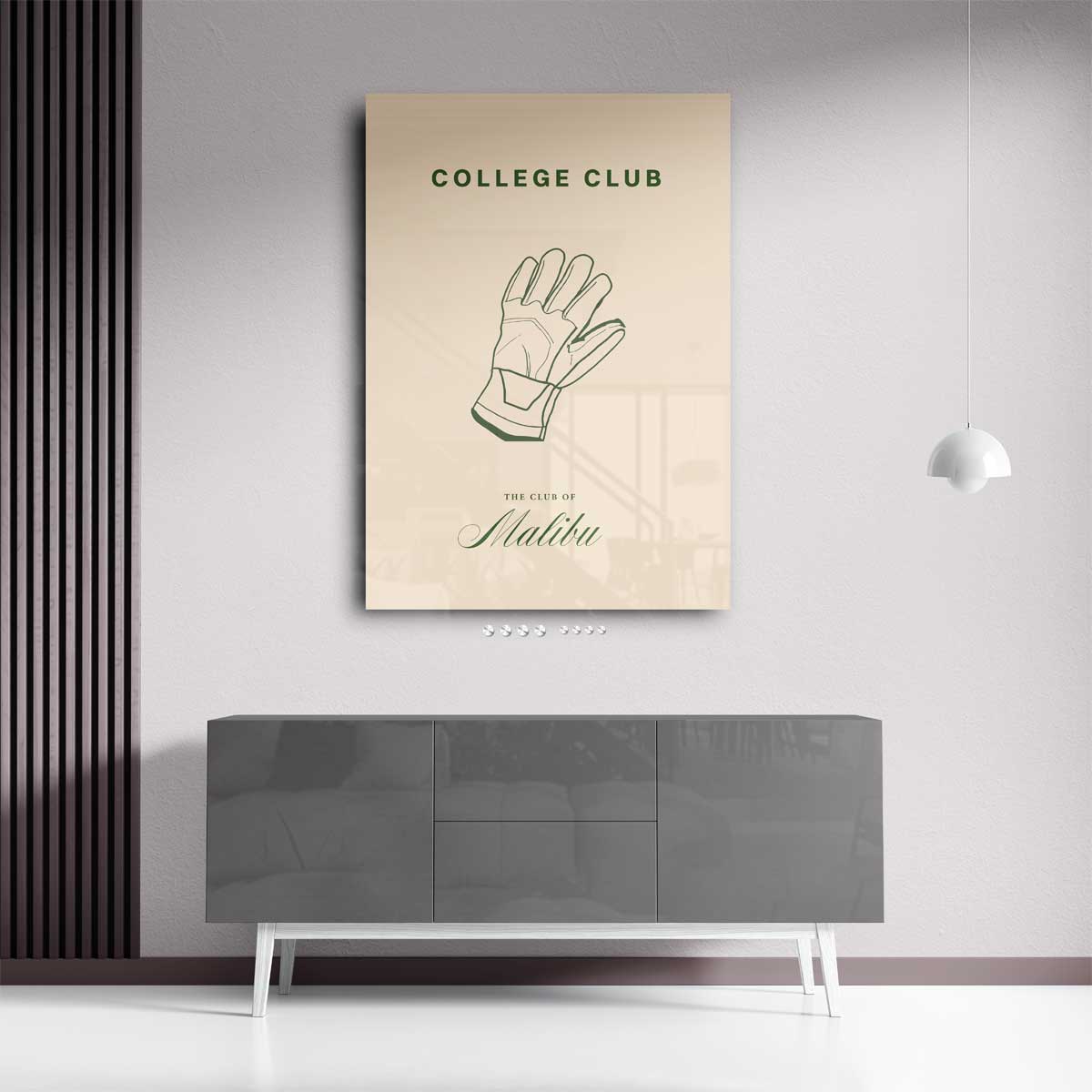 College Club Poster – staand kunstwerk voor modern interieur