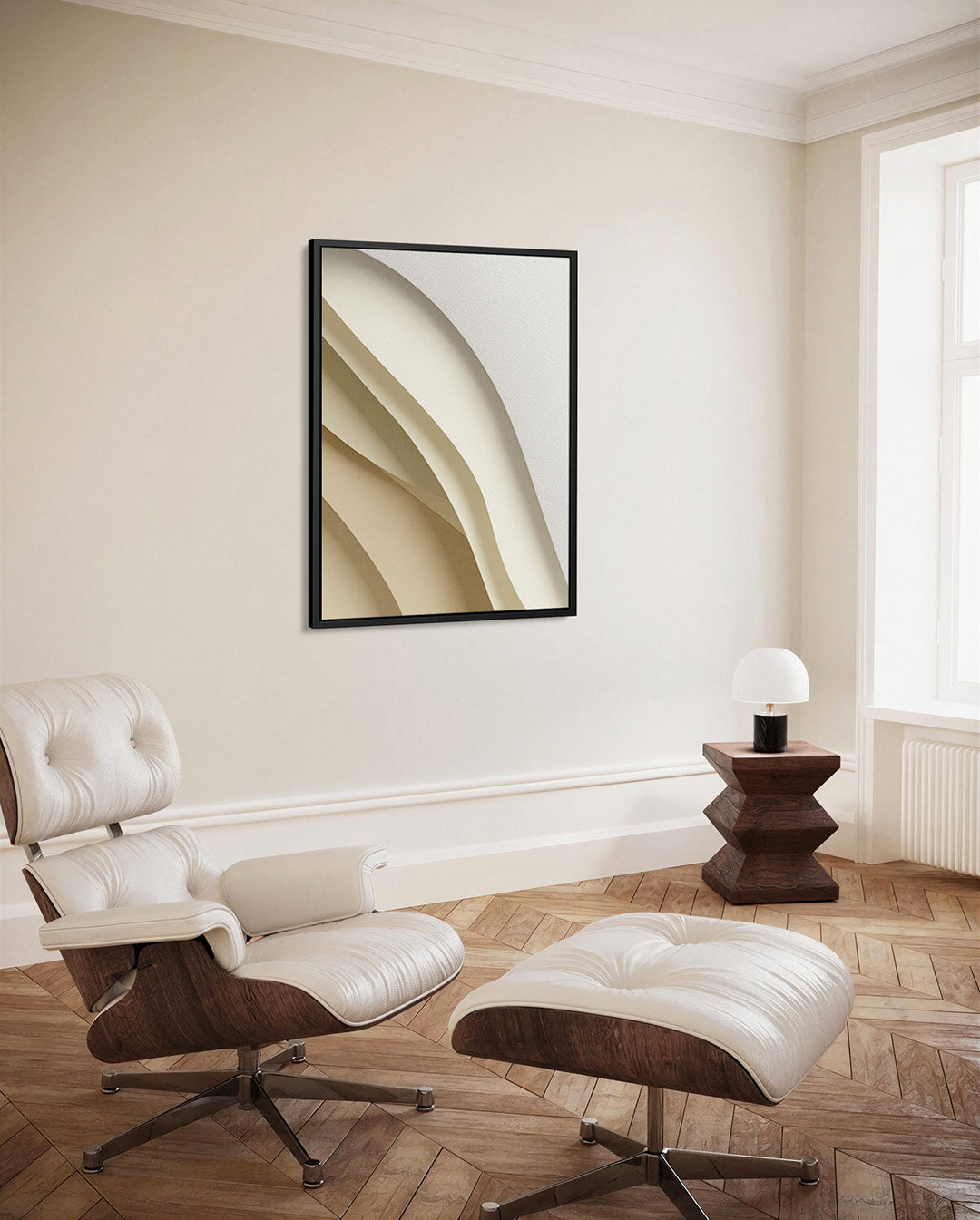 Golvende lijnen compositie – decoratief kunstwerk voor aan de muur